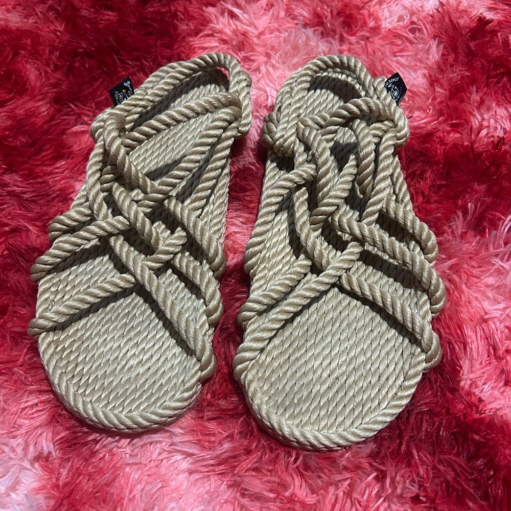 Nomadic State Of Mind JC Unisex Camel Rope Sandals Jesus W/12 M/10 EU43 USED